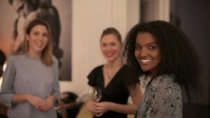 Group of Gen Z young people at party