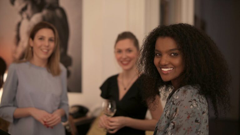 Group of Gen Z young people at party