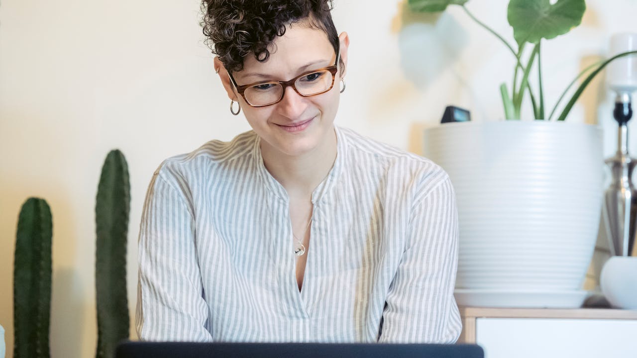 Prospective employee doing online interview for a better candidate experience during the hiring process
