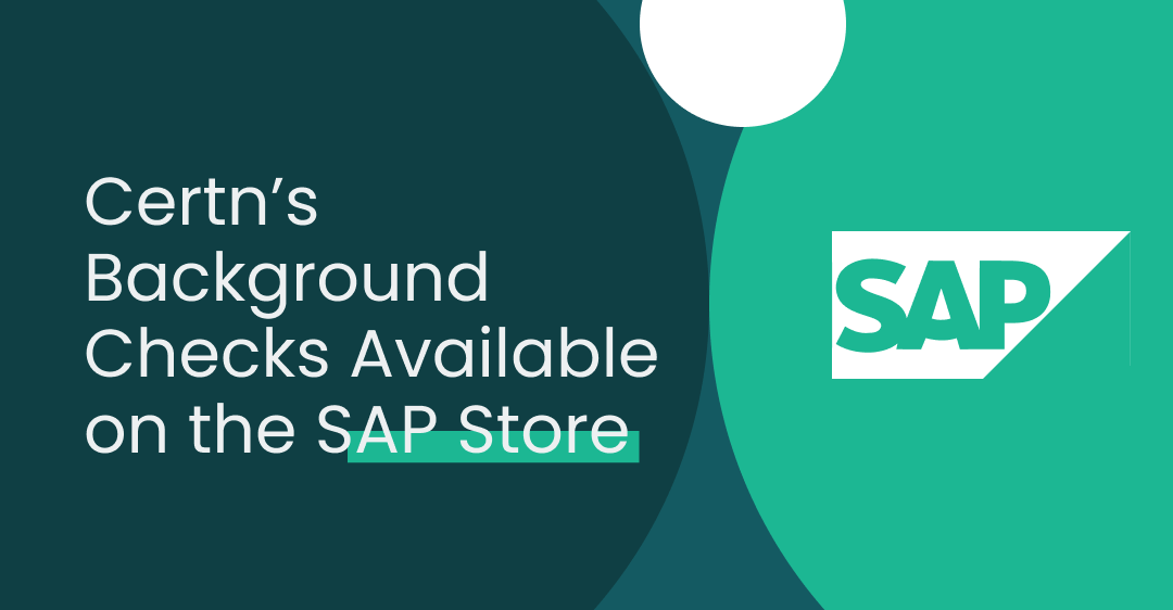 Certn Available on SAP Store Product Announcement