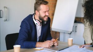 Happy job candidate due to streamlined online hiring experience