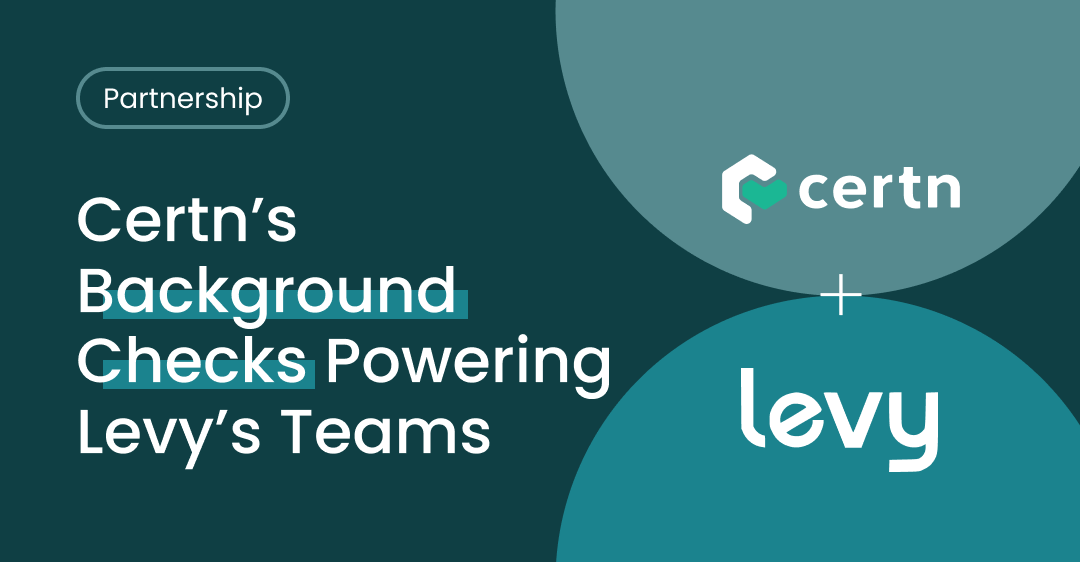 Certn and Levy Partnership Announcement Banner