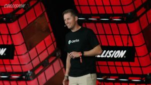 Certn CEO Andrew McLeod delivering background check industry trends talk Collision Conference