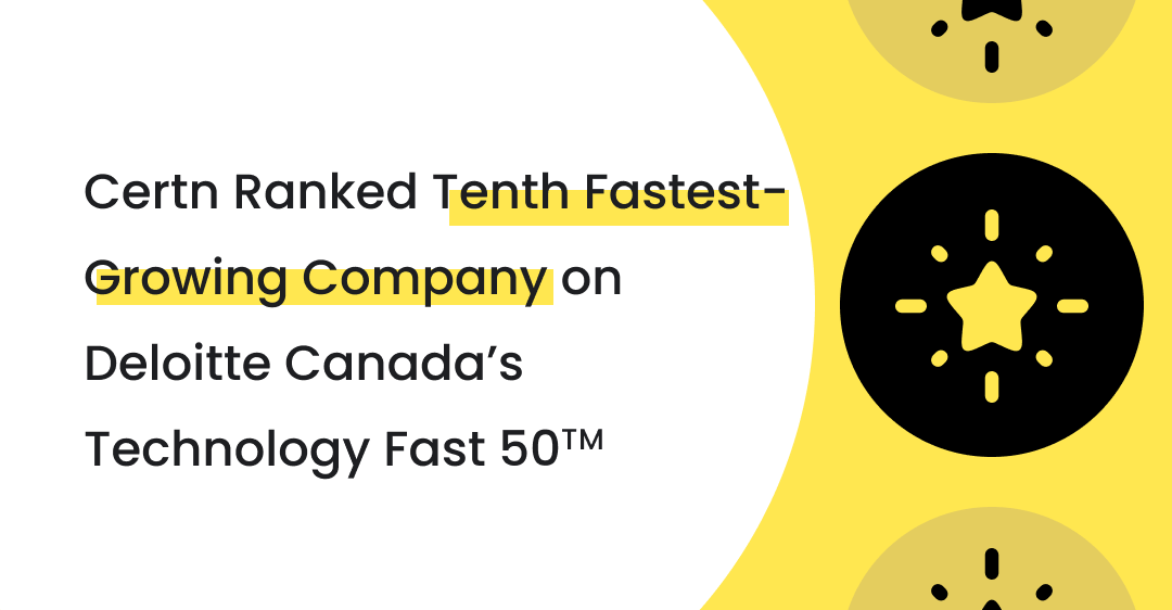 Certn Ranks 10th on Deloitte Canada's 2023 Technology Fast 50 News Banner