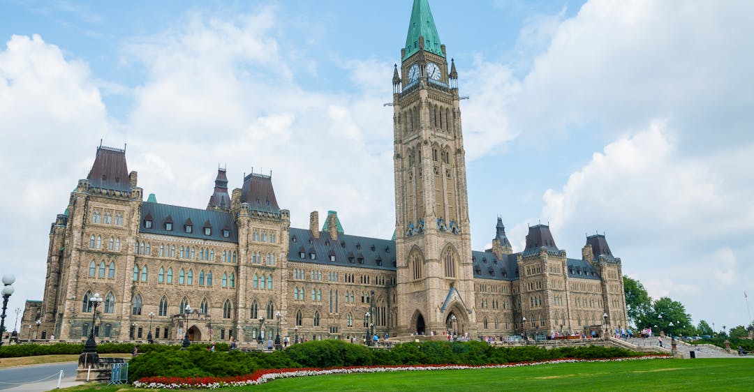 Parliament Hill in Canada where federal employees require background check for government employment