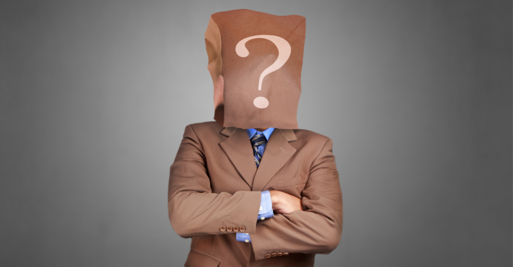 Employee with bag over their face representing the unknowns and the benefits of biometric identity verification