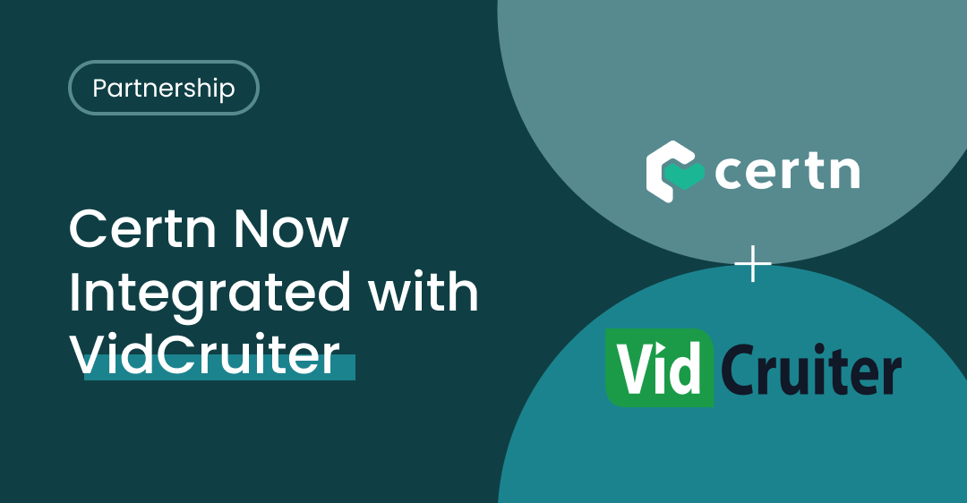 Certn and VidCruiter Software Integration Banner