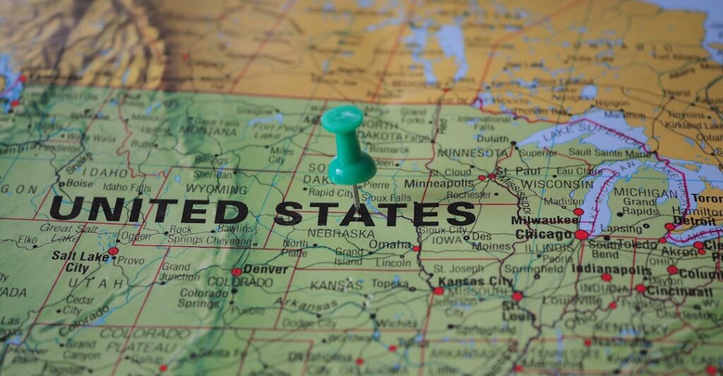 Illustrated US map representing US background check guide