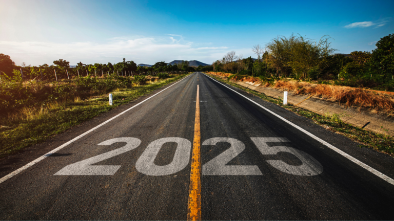 2025 Trends in the Background Screening Industry Represented by Open Road Concept with 2025 on Horizon