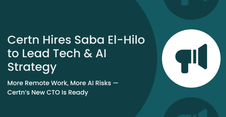 Certn Announcement Header New CTO